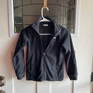 COLUMBIA kids black fleece zip up jacket